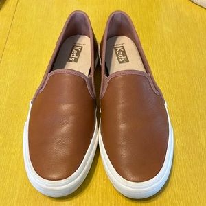 Keds double decker slip on leather sneakers/ loafers women’s size 7